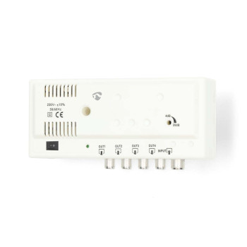 SAMP42241WT Catv-versterker | versterking: 20 db | 47 - 862 mhz | outputs: 4 | versterkingsregelaar | wit Product foto