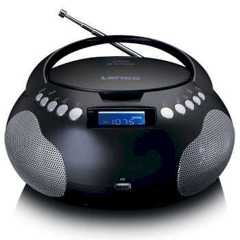 SCD-331BK Draagbare radio cd/mp3 met usb en bluetooth zwart Product foto