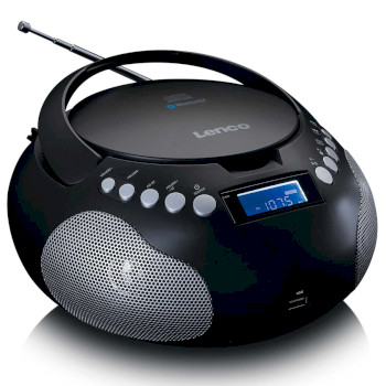 SCD-331BK Draagbare radio cd/mp3 met usb en bluetooth zwart Product foto