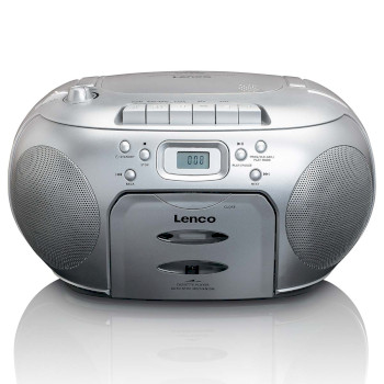 SCD-420SI Portable fm radio cd- cassette player silver Product foto