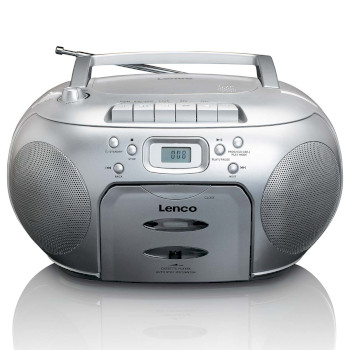 SCD-420SI Portable fm radio cd- cassette player silver Product foto