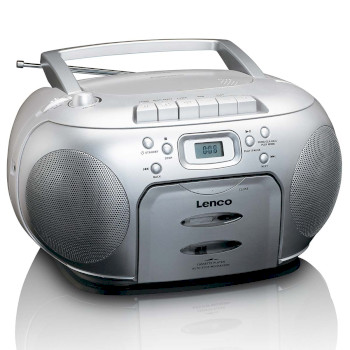 SCD-420SI Portable fm radio cd- cassette player silver Product foto