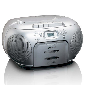 SCD-420SI Portable fm radio cd- cassette player silver Product foto