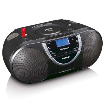 SCD-6900BK Draagbare dab+ en fm-radio met cd-cassette en bluetooth zwart Product foto