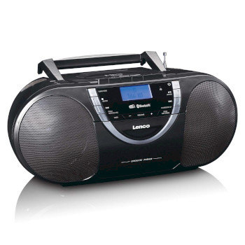 SCD-6900BK Draagbare dab+ en fm-radio met cd-cassette en bluetooth zwart Product foto