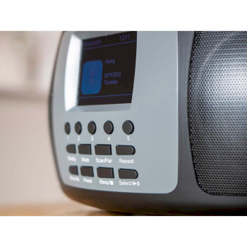 SCD-860BK Draagbare dab+/fm-radio met bluetooth® cd-speler en groot lcd-kleurenscherm zwart Product foto