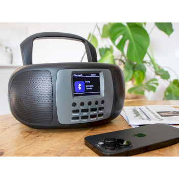 SCD-860BK Draagbare dab+/fm-radio met bluetooth® cd-speler en groot lcd-kleurenscherm zwart Product foto