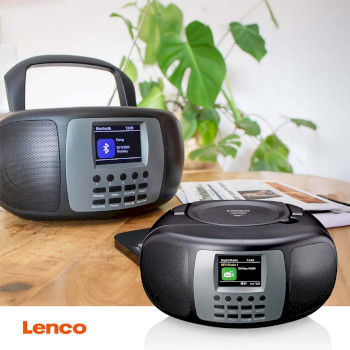 SCD-860BK Draagbare dab+/fm-radio met bluetooth® cd-speler en groot lcd-kleurenscherm zwart Product foto