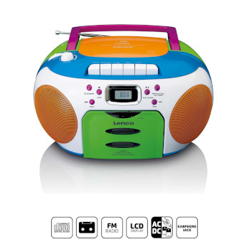 SCD-971 Draagbare radio met cd en cassette kids multi colour