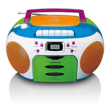 SCD-971 Draagbare radio met cd en cassette kids multi colour Product foto