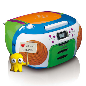 SCD-971 Draagbare radio met cd en cassette kids multi colour Product foto