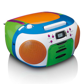 SCD-971 Draagbare radio met cd en cassette kids multi colour Product foto