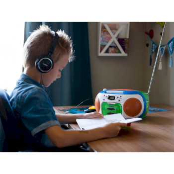 SCD-971 Draagbare radio met cd en cassette kids multi colour Product foto