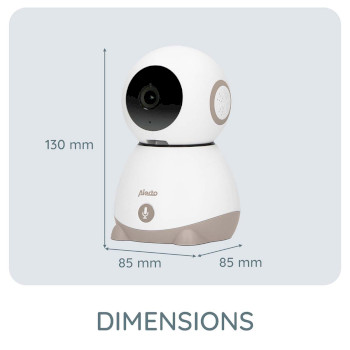 SMARTBABY10BE Wi-fi-babyfoon met camera wit/taupe Product foto