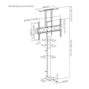 TVSM5840BK Smartlife motorized tv lift | 37 - 80 \