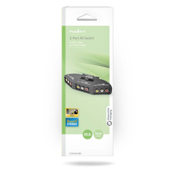 VSWI2403BK Composiet video-switch | 3 poort(en) | input: 3x composiet-video (rwy) | output: 1x composiet-video   foto