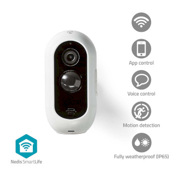 WIFICBO30WT Smartlife camera voor buiten | wi-fi | full hd 1080p | ip65 | max. batterijduur: 6 maanden | cloud o Product foto