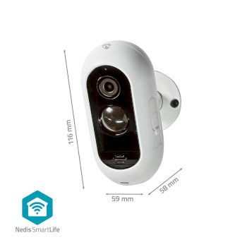 WIFICBO30WT Smartlife camera voor buiten | wi-fi | full hd 1080p | ip65 | max. batterijduur: 6 maanden | cloud o Product foto