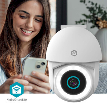 WIFICO22CWT Smartlife camera voor buiten | wi-fi | spotlight | 3mp full hd 1296p | pan tilt | ip65 | cloud opsla Product foto