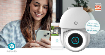 WIFICO22CWT Smartlife camera voor buiten | wi-fi | spotlight | 3mp full hd 1296p | pan tilt | ip65 | cloud opsla Product foto