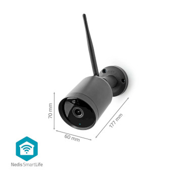 WIFICO40CBK Smartlife camera voor buiten | wi-fi | full hd 1080p | ip65 | cloud opslag (optioneel) / microsd (ni Product foto