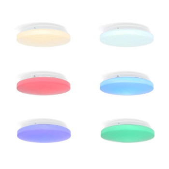 WIFILAC35WT Smartlife plafondlamp | wi-fi | rgb / warm tot koel wit | rond | diameter: 260 mm | 1820 lm | 2700 - Product foto