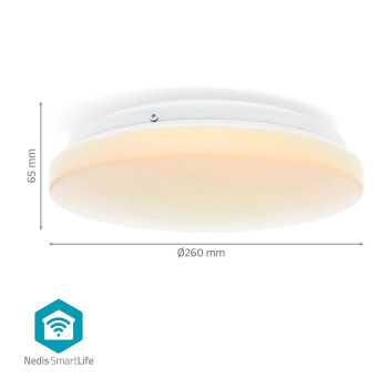 WIFILAC35WT Smartlife plafondlamp | wi-fi | rgb / warm tot koel wit | rond | diameter: 260 mm | 1820 lm | 2700 - Product foto