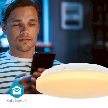 WIFILAC35WT Smartlife plafondlamp | wi-fi | rgb / warm tot koel wit | rond | diameter: 260 mm | 1820 lm | 2700 - Product foto