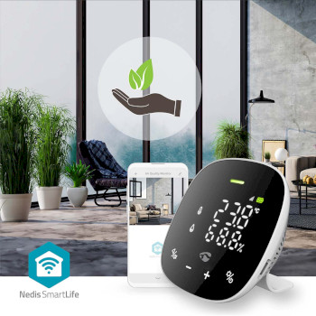 WIFISA20CBK Smartlife luchtkwaliteitsmonitor | wi-fi | inclusief display | koolstofdioxide (co2) / temperatuur / Product foto