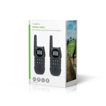 WLTK1050BK Walkie talkie set | 2 handsets | tot 10 km | frequentiekanalen: 8 | ptt / vox | tot 3 uur | koptelef Verpakking foto