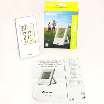 WS-75 Digitale binnenthermometer wit Inhoud verpakking foto