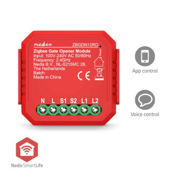 ZBGDN10RD Smartlife schakelaar | zigbee 3.0 | 2.5 w | kroonsteen | app beschikbaar voor: android™ / ios