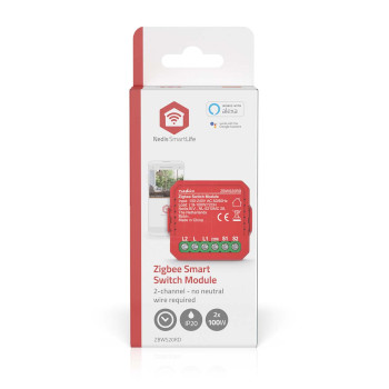 ZBWS20RD Smartlife modules | zigbee 3.0 | 2x100 w | kroonsteen | app beschikbaar voor: android™ / ios  foto