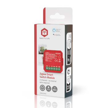 ZBWS20RD Smartlife modules | zigbee 3.0 | 2x100 w | kroonsteen | app beschikbaar voor: android™ / ios Verpakking foto