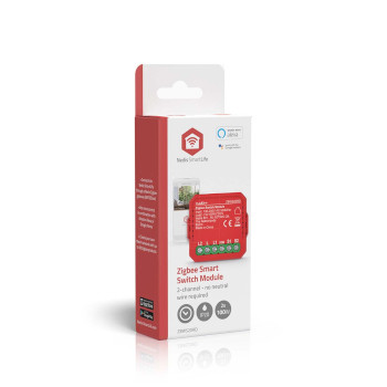 ZBWS20RD Smartlife modules | zigbee 3.0 | 2x100 w | kroonsteen | app beschikbaar voor: android™ / ios Verpakking foto